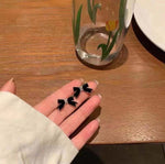 sterling silver diamond earrings | Charley Sterling | Cliff Studio