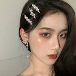 Silver Butterfly Crystal Earring