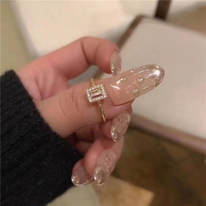 Small Square Diamond Ring
