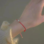 Red String Freshwater Pearl Bracelet