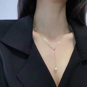 Pearl and Wheat Necklace