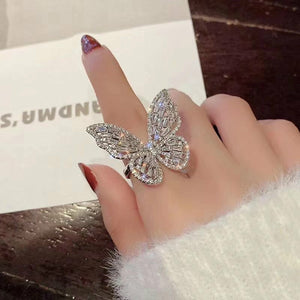 Crystal Butterfly Ring