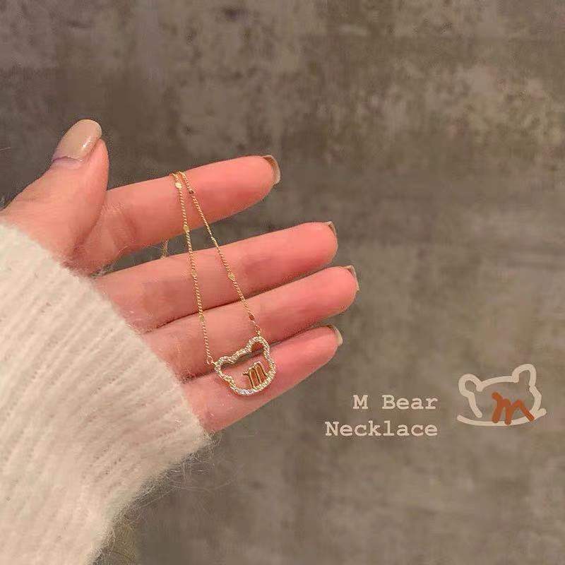 M Bear Necklace