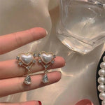Heart Pearl Earrings