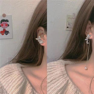 Silver Butterfly Earring