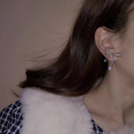Silver Bow Earring