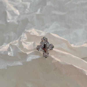 Rosa Sterling Silver Stud Earring (Single Earring)
