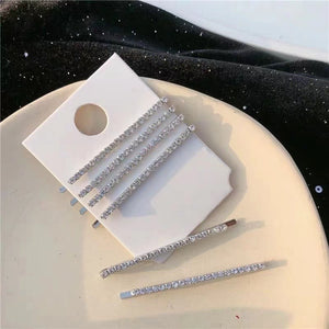 Silver Crystal Hairpin