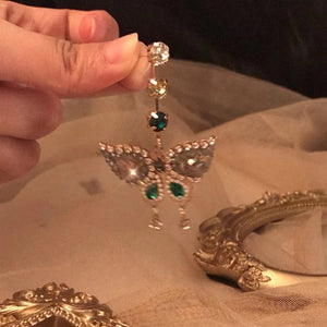 Vintage Butterfly Drop Earring