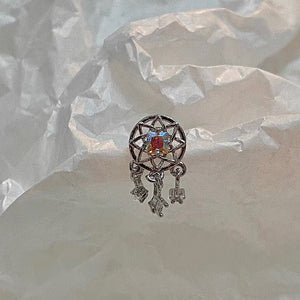 Rosa Sterling Silver Stud Earring (Single Earring)