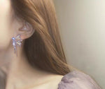 Lavender Bow Earring
