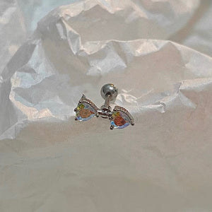 Rosa Sterling Silver Stud Earring (Single Earring)