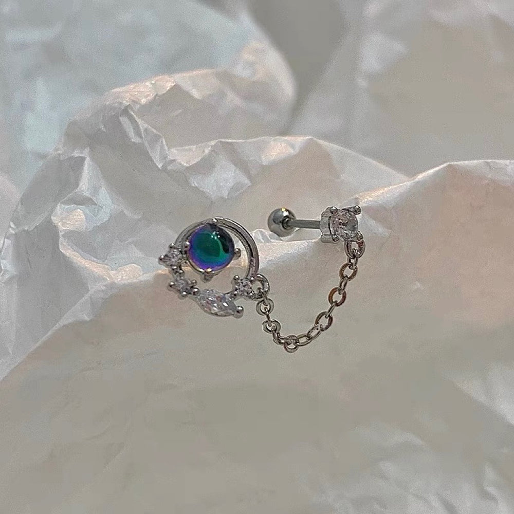 Rosa Sterling Silver Stud Earring (Single Earring)