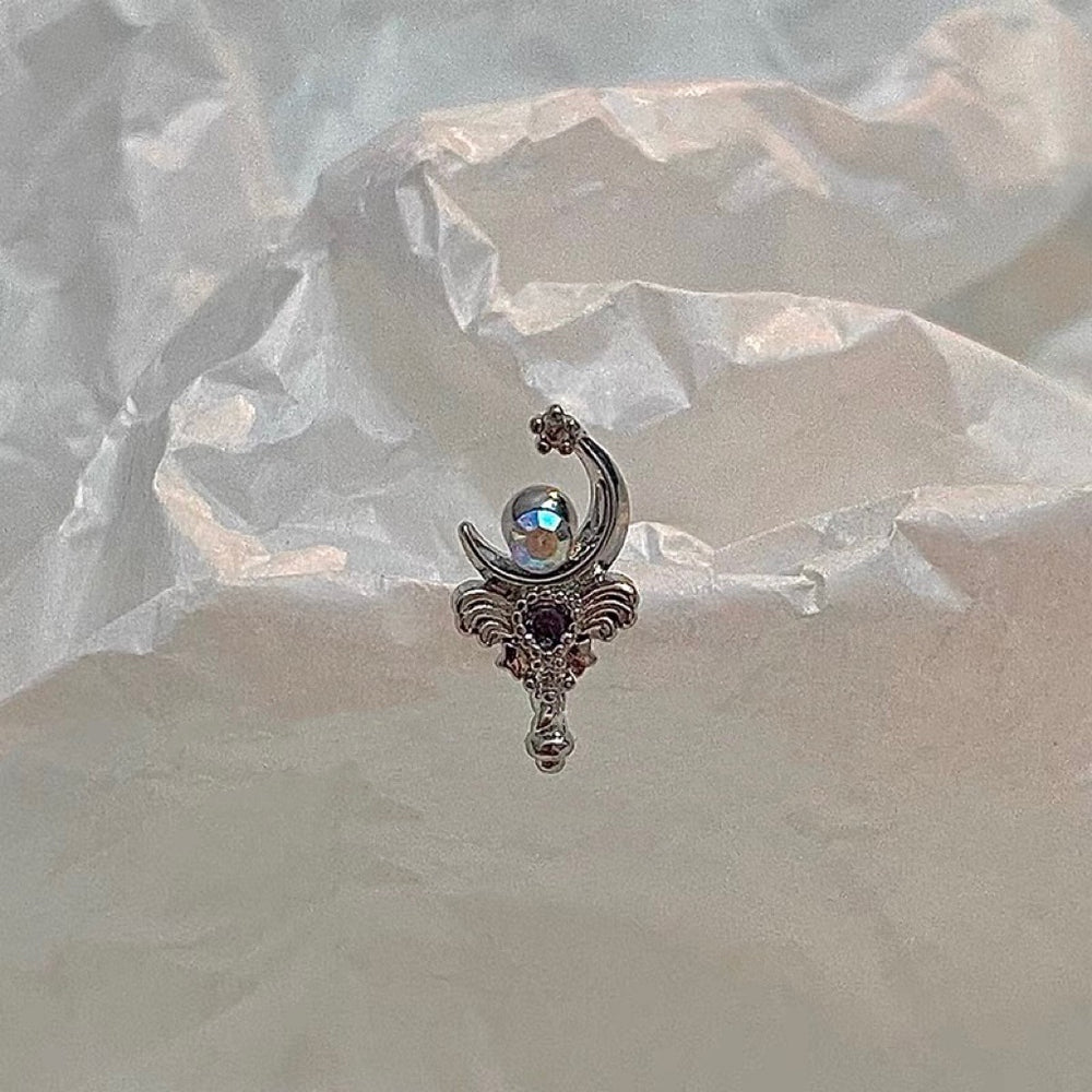 Rosa Sterling Silver Stud Earring (Single Earring)