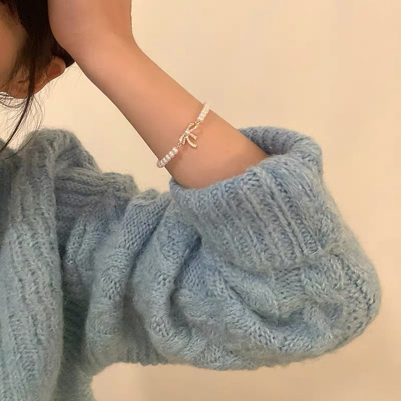 Reese Pearl Bow Bracelet