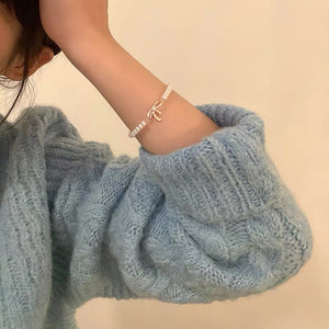 Reese Pearl Bow Bracelet