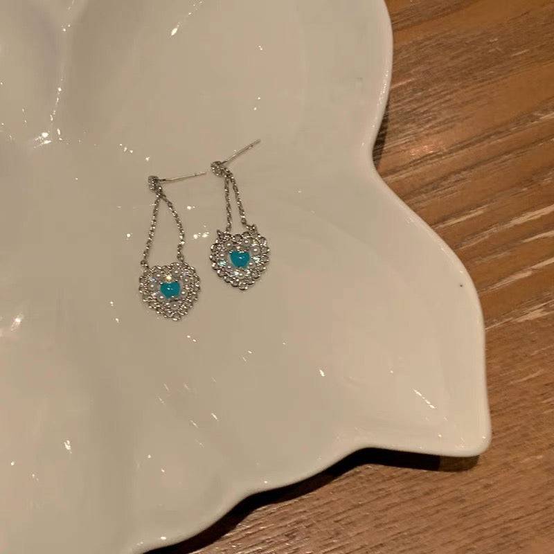Blue Heart Earring | Heart Earrings | Cliff Studio