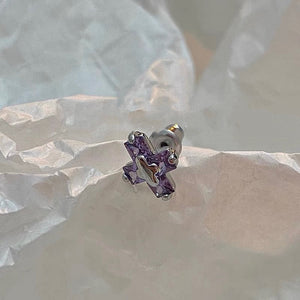 Rosa Sterling Silver Stud Earring (Single Earring)