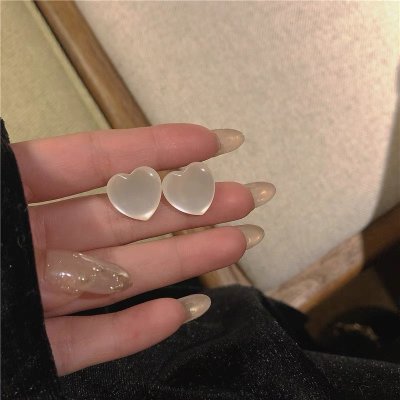 Heart Opal Earring