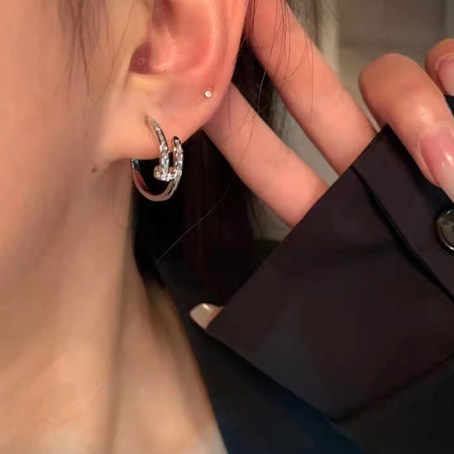 Sterling Silver Stud Earrings Set | Women Earrings | Cliff Studio