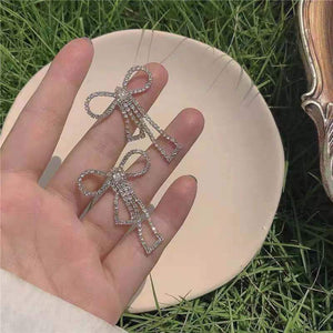 Silver Bow Earring