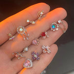 Rosa Sterling Silver Stud Earring (Single Earring)