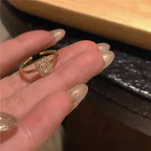 Small Square Diamond Ring