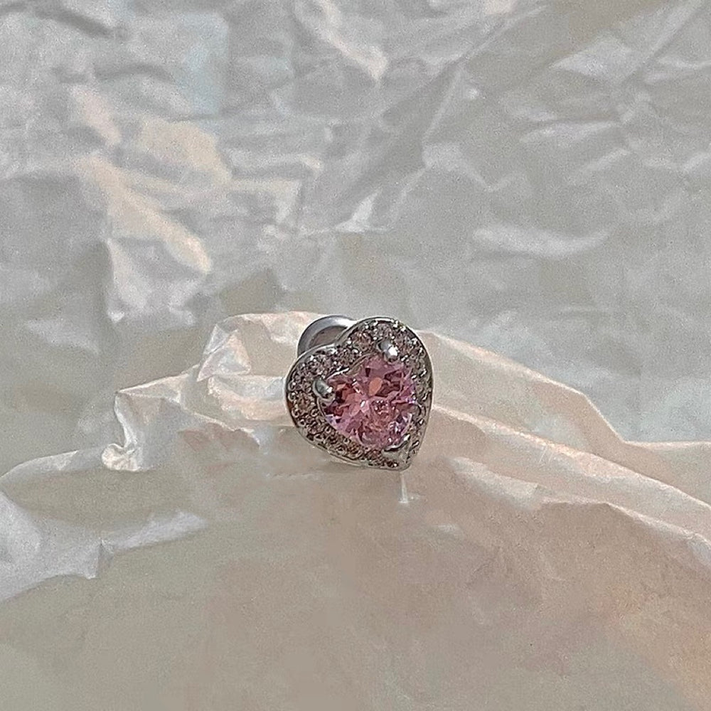 Rosa Sterling Silver Stud Earring (Single Earring)
