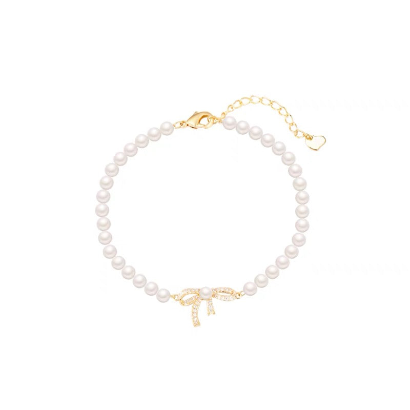 Reese Pearl Bow Bracelet